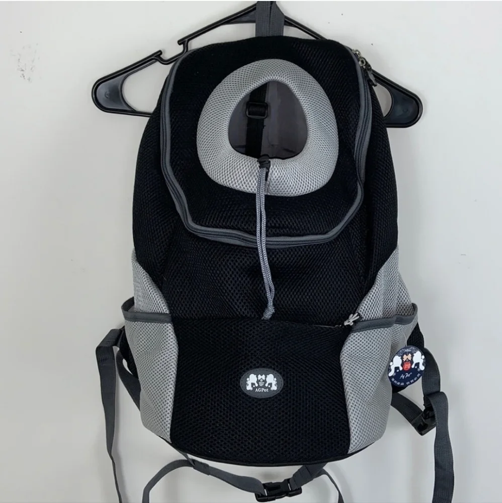 AG Black/Gray Mesh Puppy Backpack